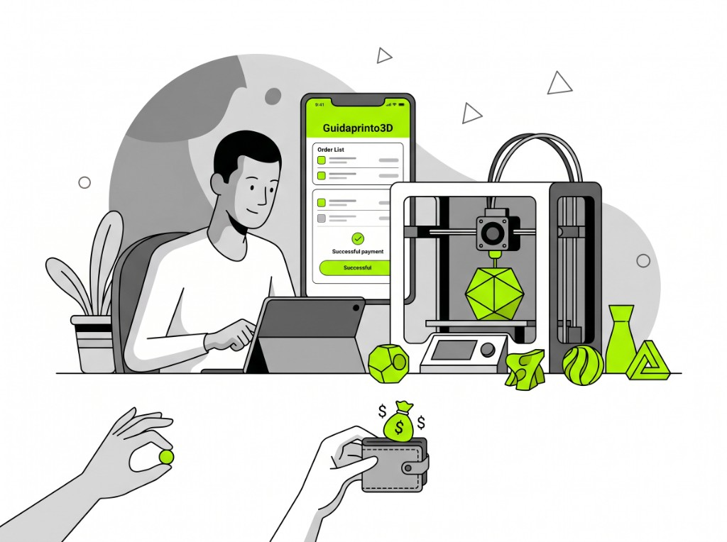 Marker dashboard showing order status and successful payments